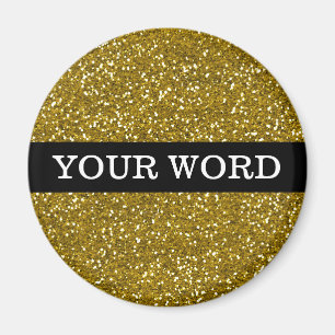 Guld Glitter inspirationskälla en Ord Magnet
