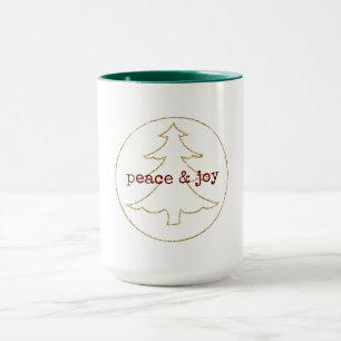 Guld Glitter Julgran Mugg