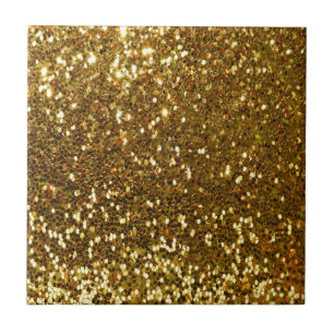 Guld Glitter Kakelplatta