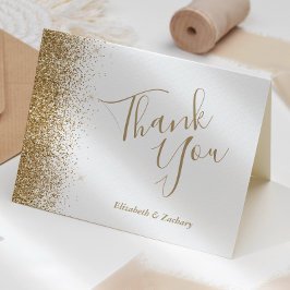 Guld Glitter Kant, Tacken Bröllop Kort
