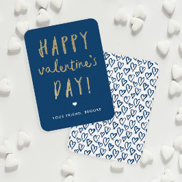 Guld Glitter Klassrum Glad Alla Hjärtans Dag Anteckningskort