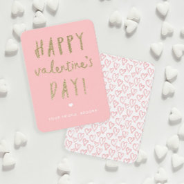 Guld Glitter Klassrum Glad Alla Hjärtans Dag Anteckningskort