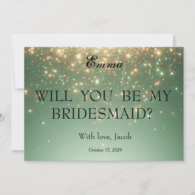 Guld Glitter kommer att bli min inbjudan till rätt (Framsida)
