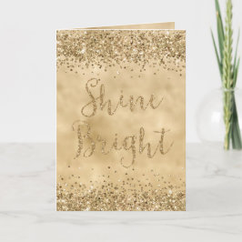 Guld Glitter Konfetti Gnistra Shine Kort
