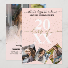 Guld Glitter Konfetti-klass i fototillfoto från St Inbjudningar