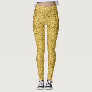 Guld Glitter konfetti-utglassning Leggings