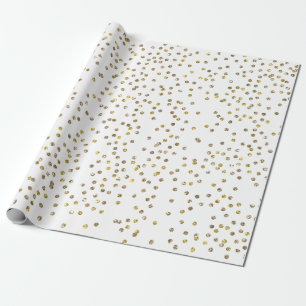 Guld Glitter Konfetti Wrapping Papper Presentpapper