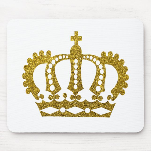 Guld Glitter Krona Musmatta (Framsidan)