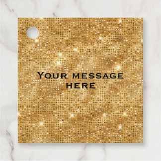 Guld Glitter lägger till din egen text Gåvor Etiketter