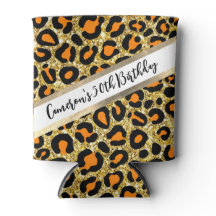 Guld Glitter Leopard Girly Cheetah Chic Birthday