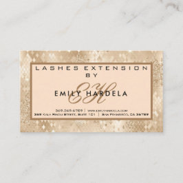 Guld Glitter lider med eftervård  Visitkort
