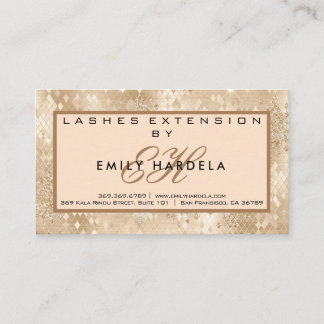 Guld Glitter lider med eftervård Visitkort