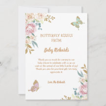 Guld Glitter Liten Fjäril Ros Baby Shower