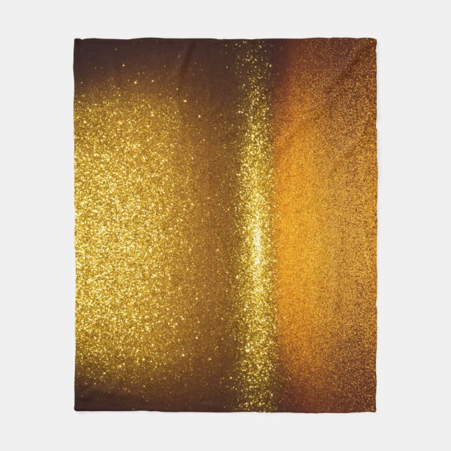 Guld glitter ljus, årgång jul struktur. fleecefilt (Framsidan)