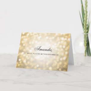 Guld Glitter Ljus blir min briljant Inbjudan
