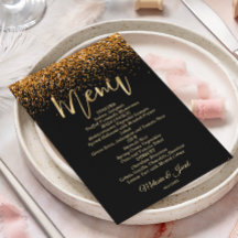 Guld Glitter lyxmeny (flat meny)