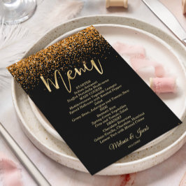 Guld Glitter lyxmeny (flat meny) Meny