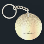 Guld Glitter Metall Monogram Glam Namn<br><div class="desc">Nyckelkedjan Guld Faux Foil Metallic Gnistra Glitter Brushed Metall Monogram Namn. Det gör perfekten söt 16-årsjubileum,  bröllop,  möhippa,  årsdag,  babydusch eller bachelorette-fest för någon som glam lyxen och chic stilar i kärlek.</div>