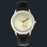 Guld Glitter Metall Monogram Glam Namn Armbandsur<br><div class="desc">Guld Faux Foil Metallic Gnistra Glitter Brushed Metall Monogram Namn Watch Watch. Det gör perfekten söt 16-årsjubileum,  bröllop,  möhippa,  årsdag,  babydusch eller bachelorette-fest för någon som glam lyxen och chic stilar i kärlek.</div>