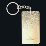 Guld Glitter Metall Monogram Glam Namn Nyckelring<br><div class="desc">Nyckelkedjan Guld Faux Foil Metallic Gnistra Glitter Brushed Metall Monogram Namn. Det gör perfekten söt 16-årsjubileum,  bröllop,  möhippa,  årsdag,  babydusch eller bachelorette-fest för någon som glam lyxen och chic stilar i kärlek.</div>