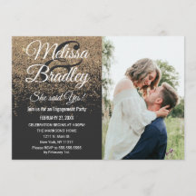 Guld Glitter-miniatyrdiagram, svart Förlovning