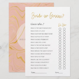 Guld Glitter Möhippa-spel Bride eller Groom