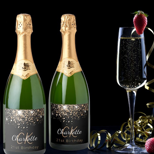 Guld glitter monogram initialer (Skapare uppladdad)