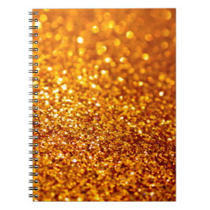 Guld Glitter Mönster Anteckningsbok