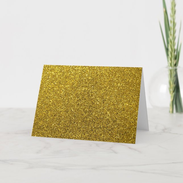 Guld Glitter Mönster Kort (Framsida)