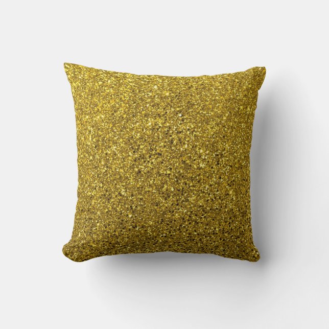 Guld Glitter Mönster Kudde (Framsida)