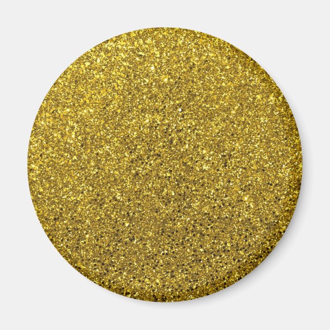 Guld Glitter Mönster Magnet (Framsidan)