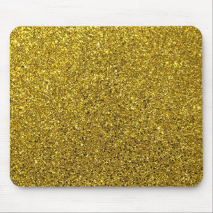 Guld Glitter Mönster Musmatta
