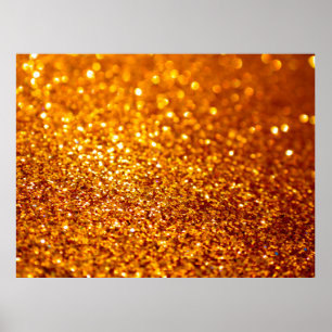 Guld Glitter Mönster Poster