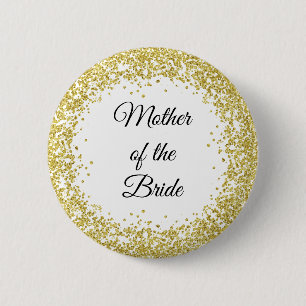 Guld- glitter. Mor av bride.en Knapp