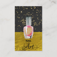 *~* Guld Glitter Nail Art polsk guldolja
