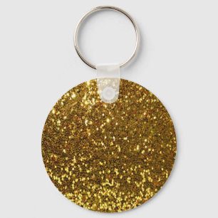 Guld Glitter Nyckelring