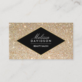 Guld Glitter och Affärskortet Glamor Beauty Visitkort