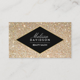 Guld Glitter och Affärskortet Glamor Beauty Visitkort