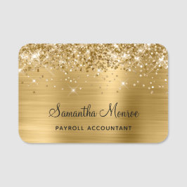 Guld Glitter och olja Namnbricka