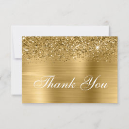 Guld Glitter och Ombre Foil Tack Kort