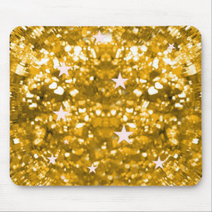 Guld- glitter- och stjärnadivamousepad musmatta