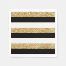 Guld Glitter och Svarta Rand