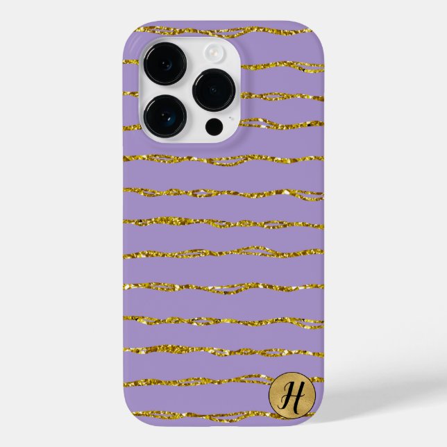 Guld Glitter och Violet Phone Case (Baksida)