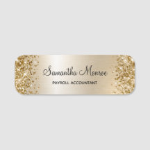 Guld Glitter Pastell Pärl Glam Logotyp