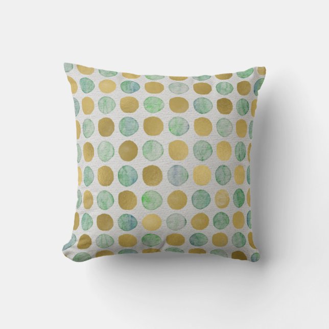 Guld Glitter Polka dots God jul Kudde (Framsida)