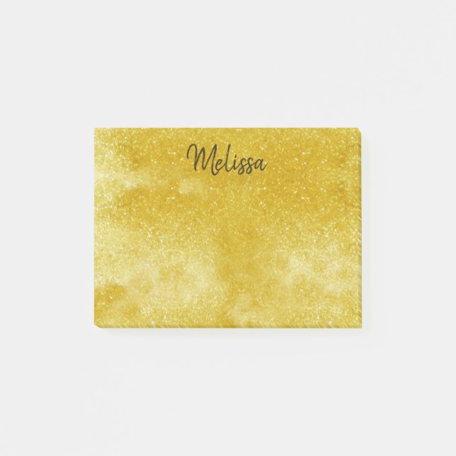Guld glitter post-it block (Framsida)