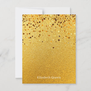 Guld Glitter Prick Inbjudan Pappersvaror