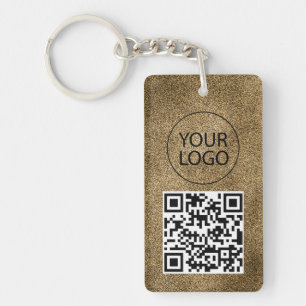 Guld Glitter QR-kod Företagskort Din Logotyp
