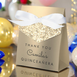 Guld Glitter Quinceanera Spara datum Presentaskar