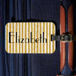 Guld-Glitter-Rand-bagagetagare Bagagebricka